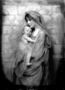 His daughter and her son.