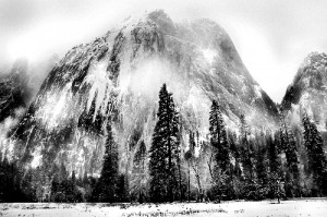 a cold dark mountain..
