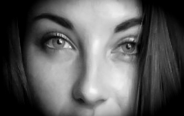Image capturing a pair of deep, mesmerizing eyes, vast enough to hold stars, galaxies, and entire universes, conveying an overwhelming and irresistible allure.